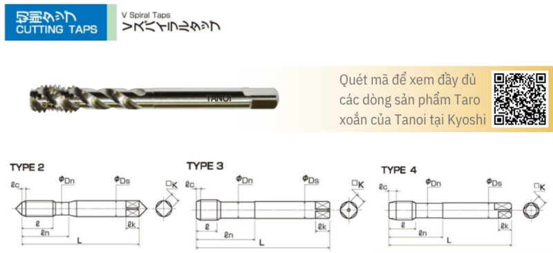 Bản vẽ kỹ thuật Mũi taro xoắn VSP siêu bén, ren siêu chuẩn