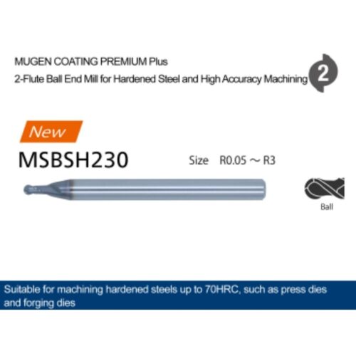 Dao phay cầu 2 lưỡi Mugen Coating Premium Plus MSBSH230 hình 2